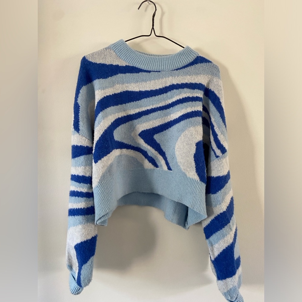Blue retro sweater